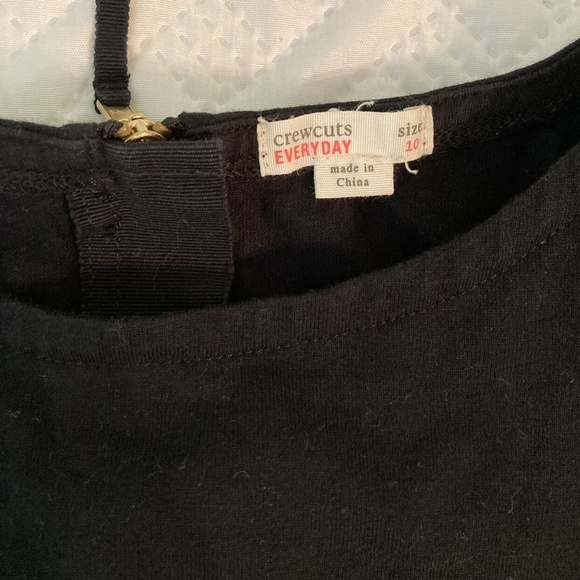 Crewcuts Everyday Cold Shoulder Eyelet Flutter Sleeve Dress Black Size 10 - Picture 5 of 5